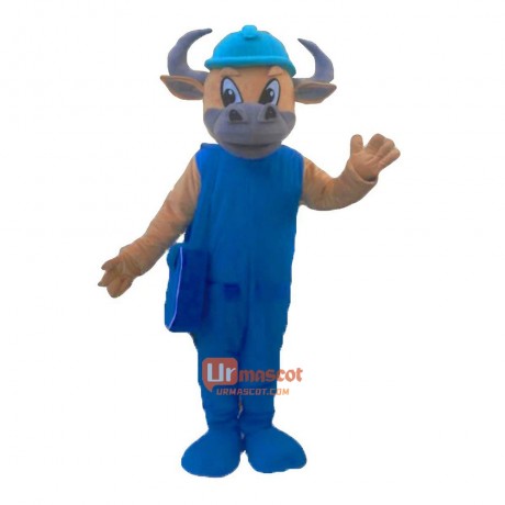 Bull Cartoon Mascot Costume Plush with Mask