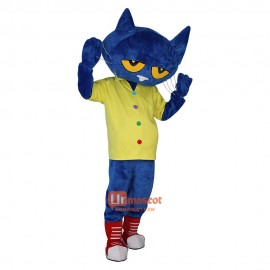 Cartoon Blue Cat Cartoon Mascot Costume Plush with Mask