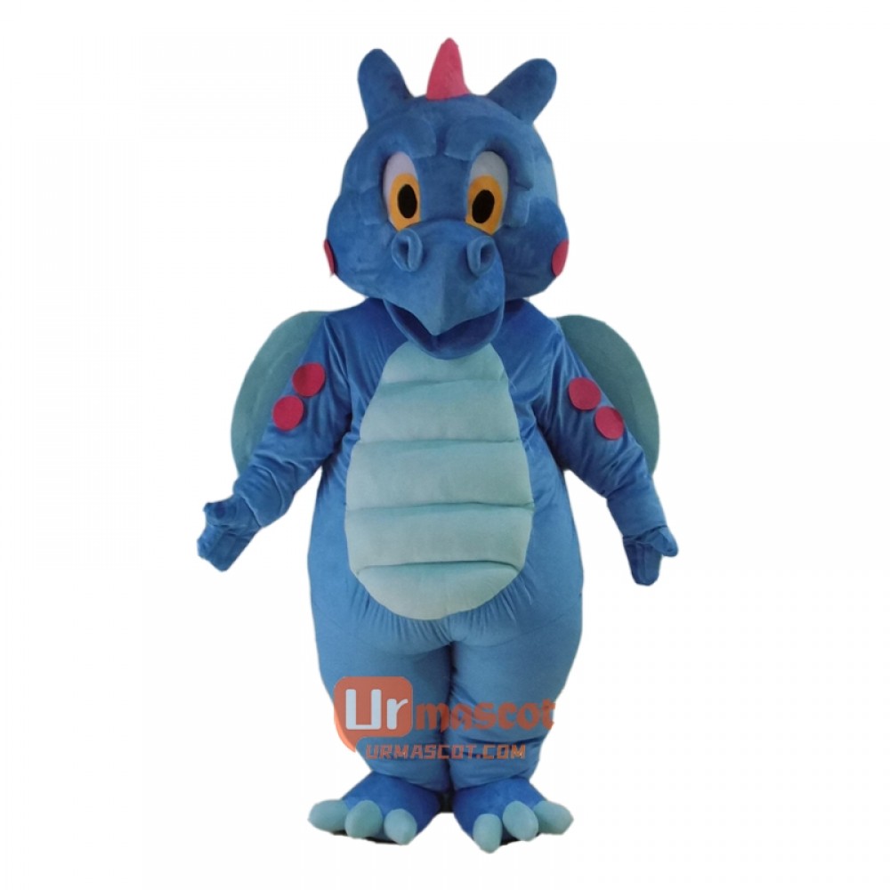 Cartoon Dragon Blue Dinosaur Mascot Cartoon Costume