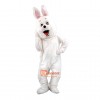 Cartoon Mascot Costume Plush with Mask Happy White Rabbit
