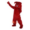 Cartoon Red Bulldog Fierce Vicious Dog Cartoon Mascot Costume Plush with Mask