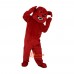 Cartoon Red Bulldog Fierce Vicious Dog Cartoon Mascot Costume Plush with Mask