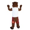 Castor Fiber Beaver Cartoon Mascot Costume Plush with Mask