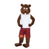 Castor Fiber Beaver Cartoon Mascot Costume Plush with Mask