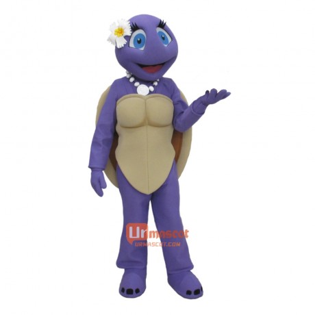Charming Lady Turtle Cartoon Mascot Costume