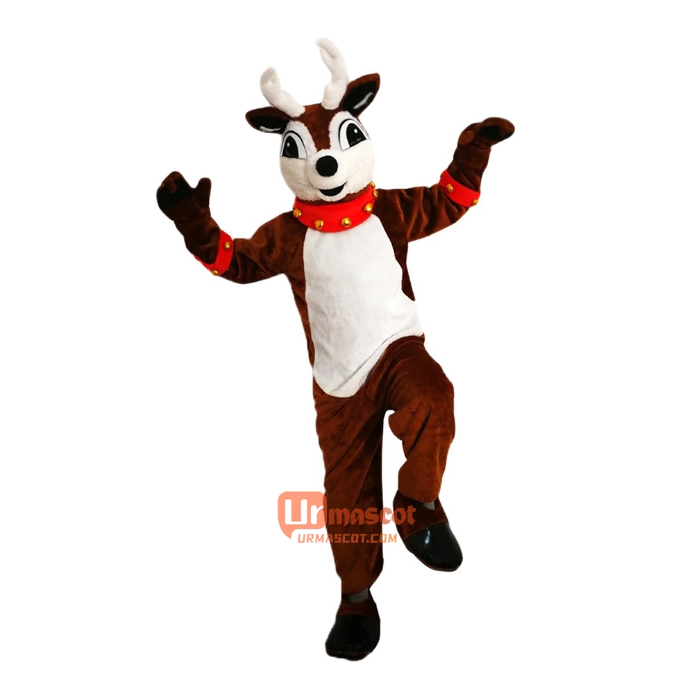Christmas Elk Cartoon Mascot Costume Plush with Mask