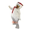 Christmas Polar Bear Cartoon Mascot Costume Plush with Mask