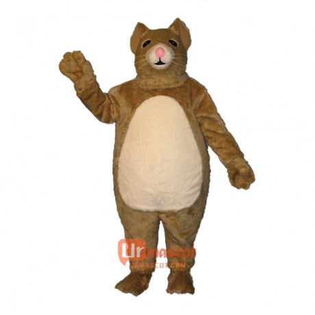 Chubby Hamster Cartoon Costume Mascot