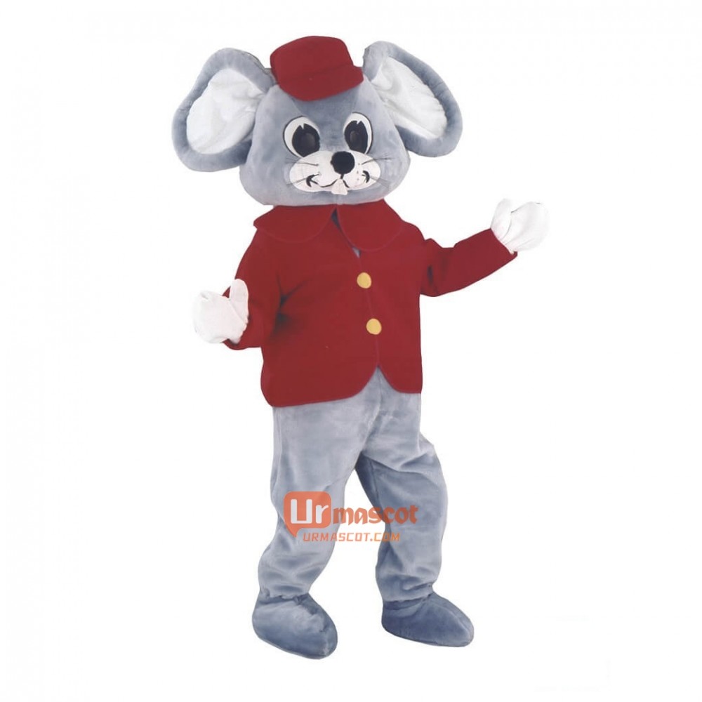 Circus Mouse Cartoon Mascot Costume Plush with Mask