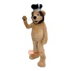 College An Crown Lion Cartoon Mascot Costume