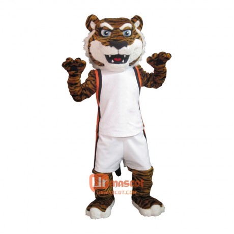College Boy Tiger Custom Cartoon Mascot Costume