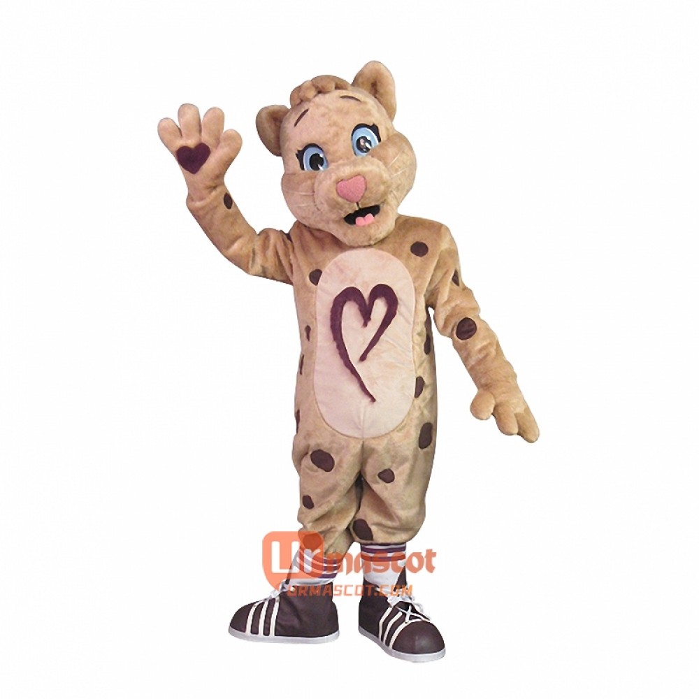 College Charming Leopard Custom Cartoon Mascot Costume