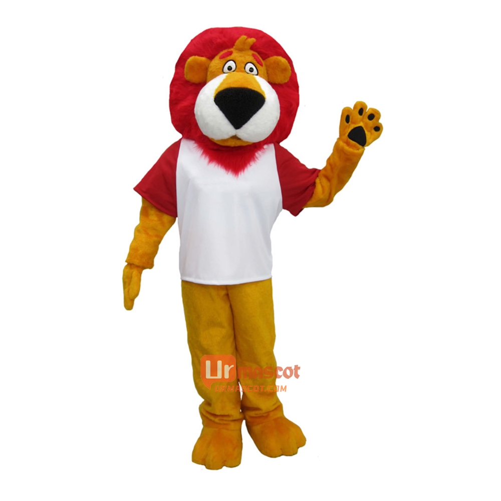 College Friendly Lion Cartoon Mascot Costume