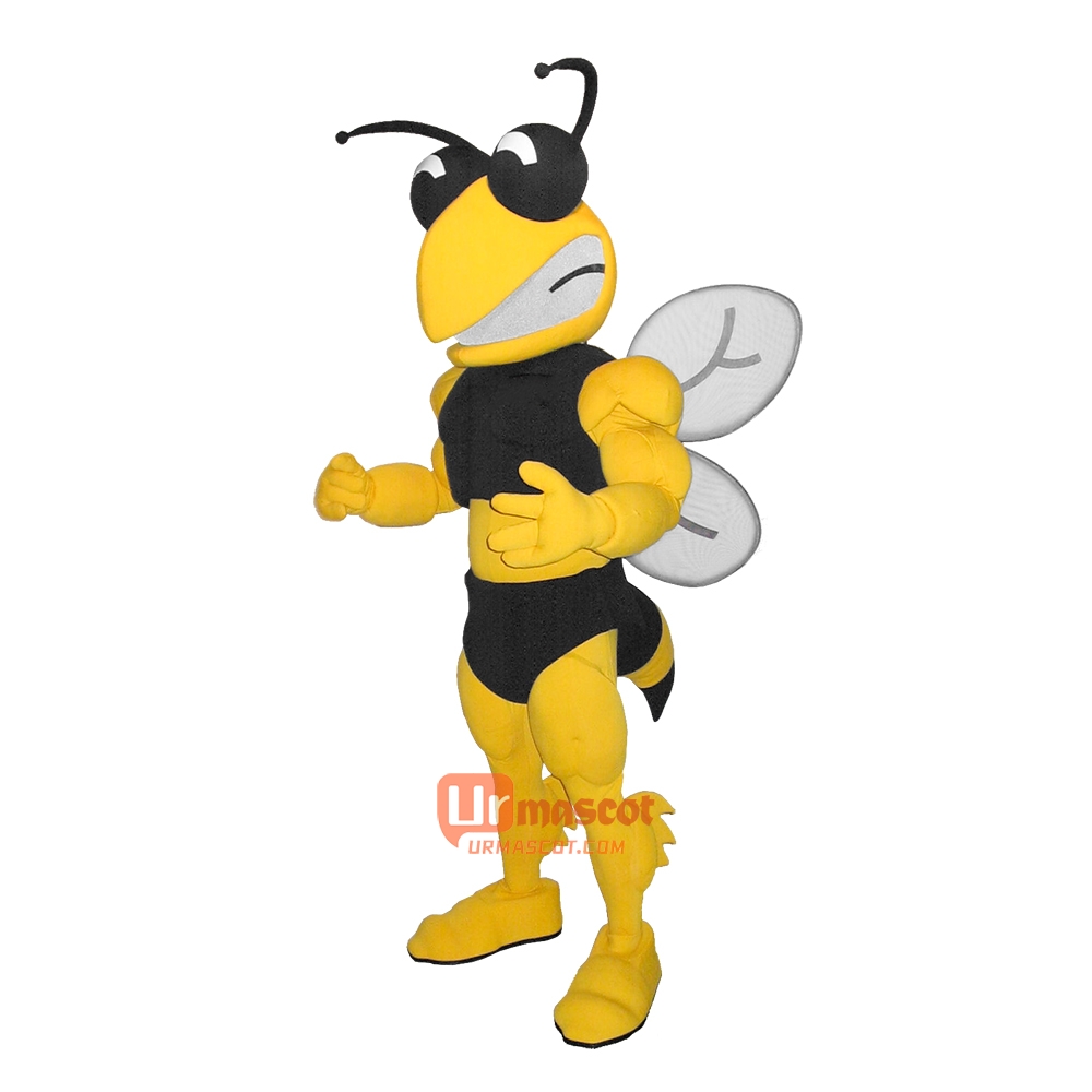 College Handsome Bee Custom Cartoon Mascot Costume High Quality