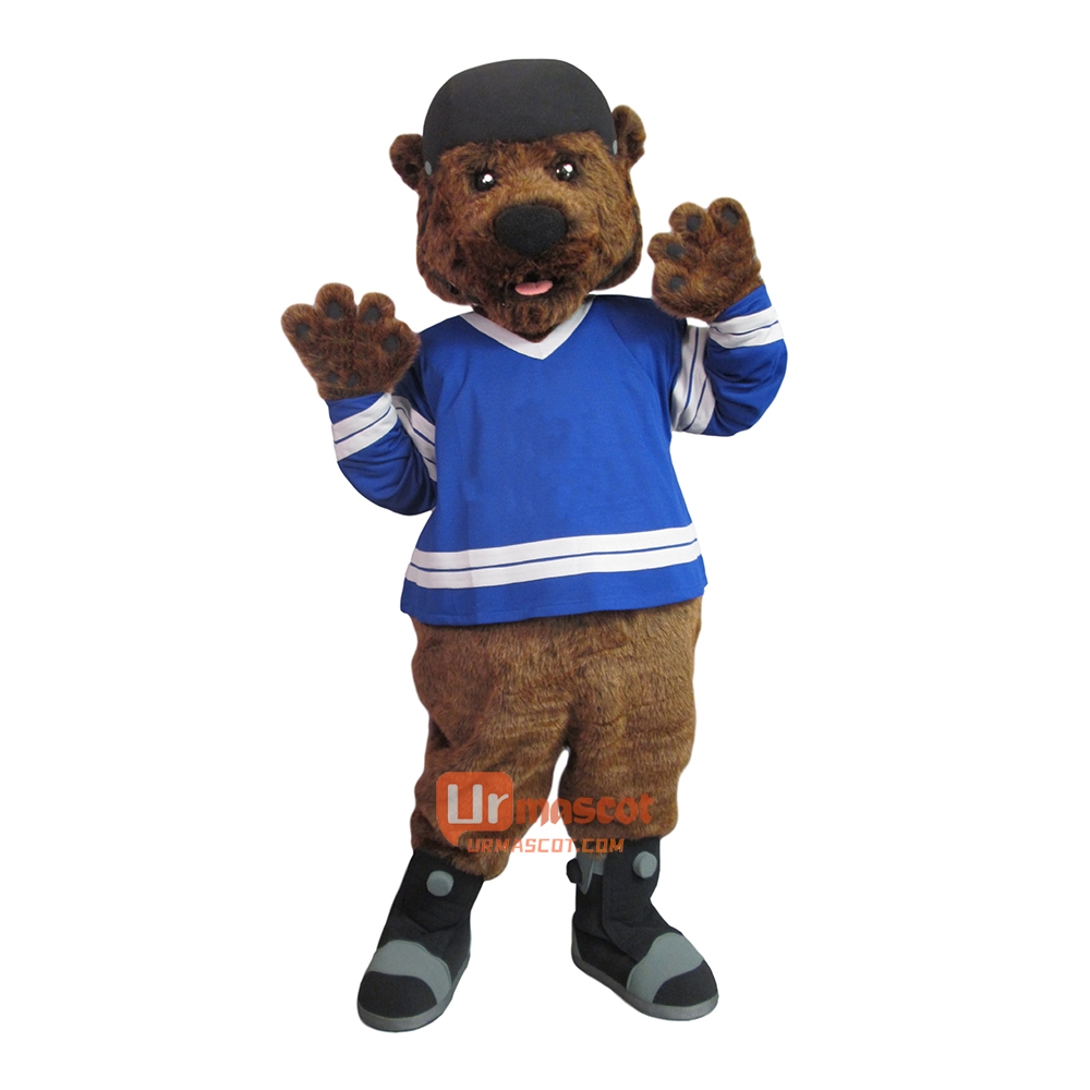 College Hockey Bear Custom Cartoon Mascot Costume