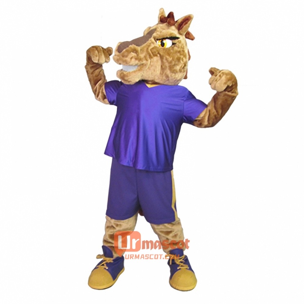 College Power Mustang Custom Cartoon Mascot Costume