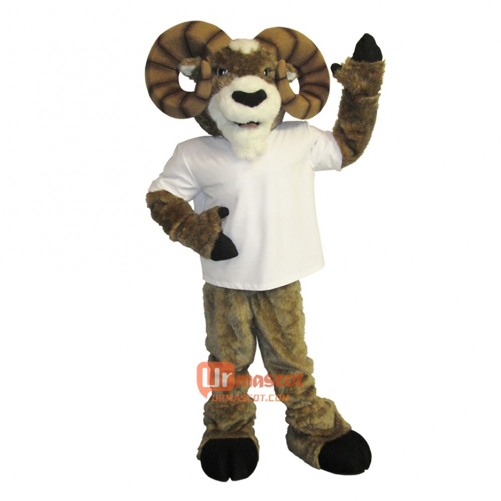College Power Ram Custom Cartoon Mascot Costume