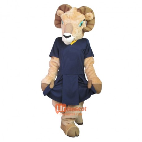 College Ram Custom Cartoon Mascot Costume