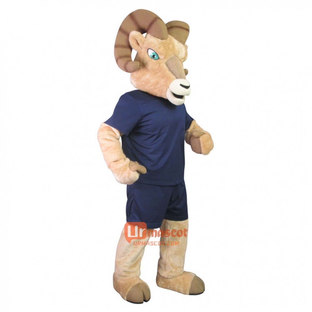 College Ram Custom Cartoon Mascot Costume