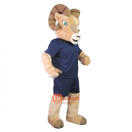 College Ram Custom Cartoon Mascot Costume