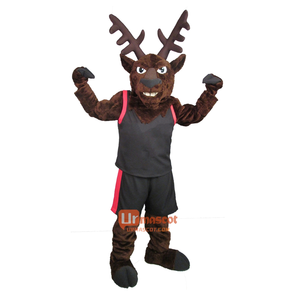 College Tough Elk Custom Cartoon Mascot Costume