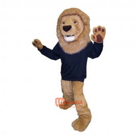 College Tough Vanguard Lion Cartoon Mascot Costume