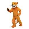 College Yellow Cougar Cartoon Mascot Costume