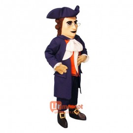 Colonial Man Cartoon Costume Mascot