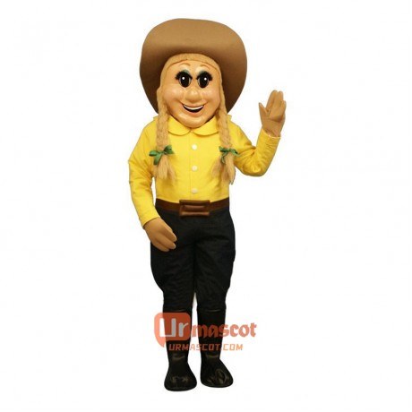 Cowgirl Cartoon Costume Mascot