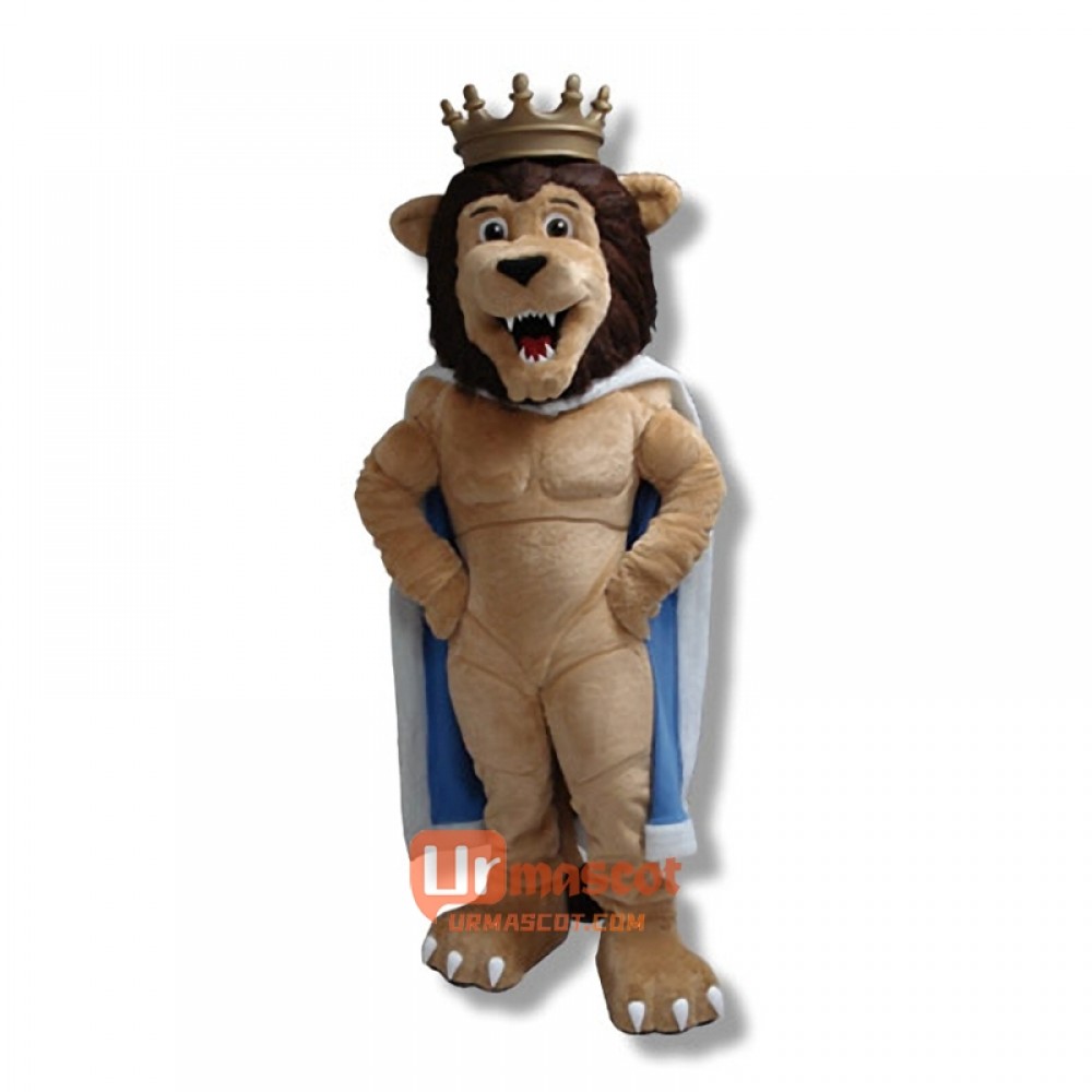 Crown Happy Lion Cartoon Mascot Costume Cosplay Outfits