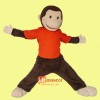 Curious George Mascot Costume Cosplay Outfits