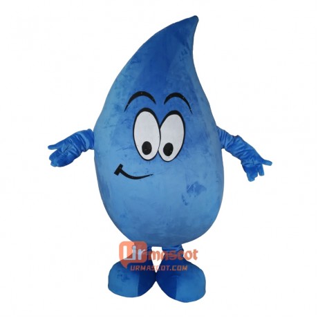 Custom Blue Water Shape Mascot Cartoon Costume