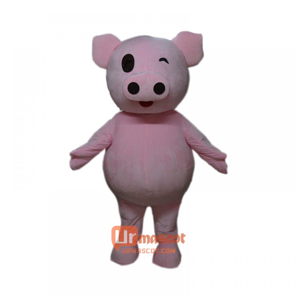 Custom Pink Pig Mascot Cartoon Costume