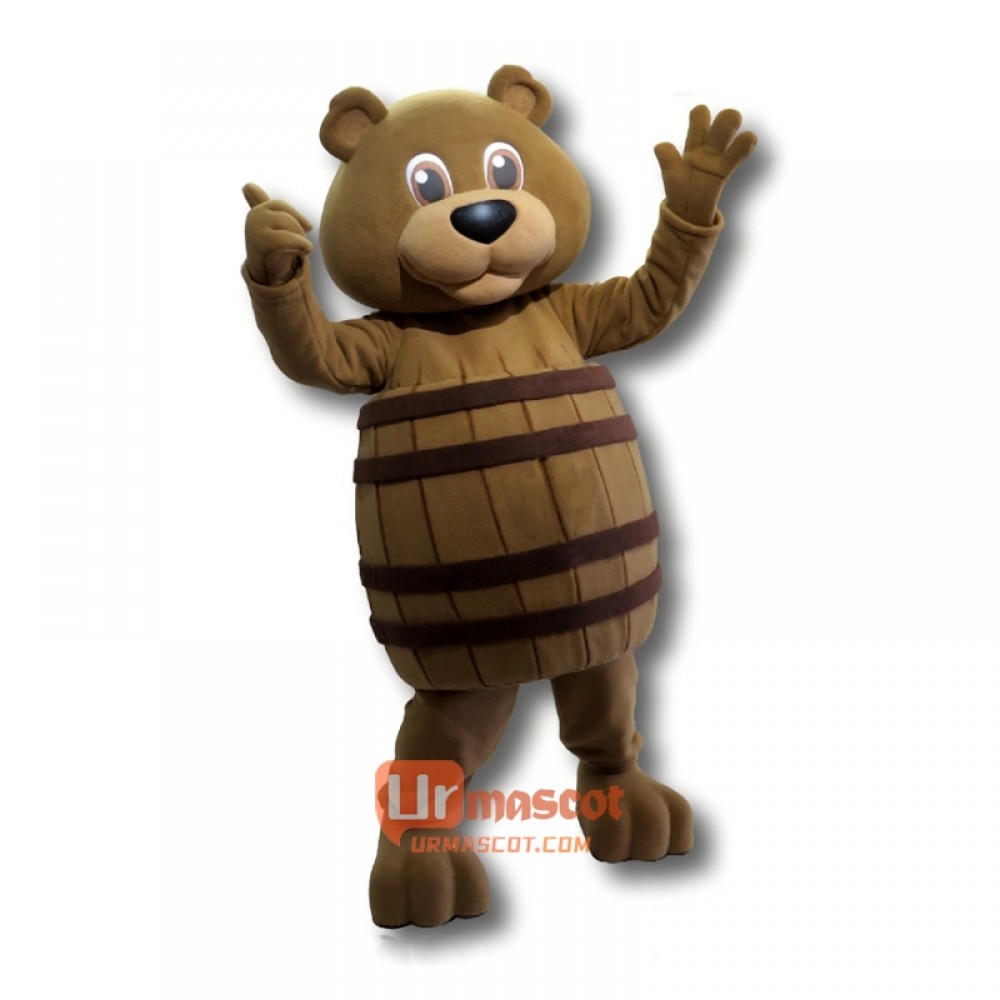 Cute Barrel Bear Cartoon Mascot Costume Cosplay Outfits
