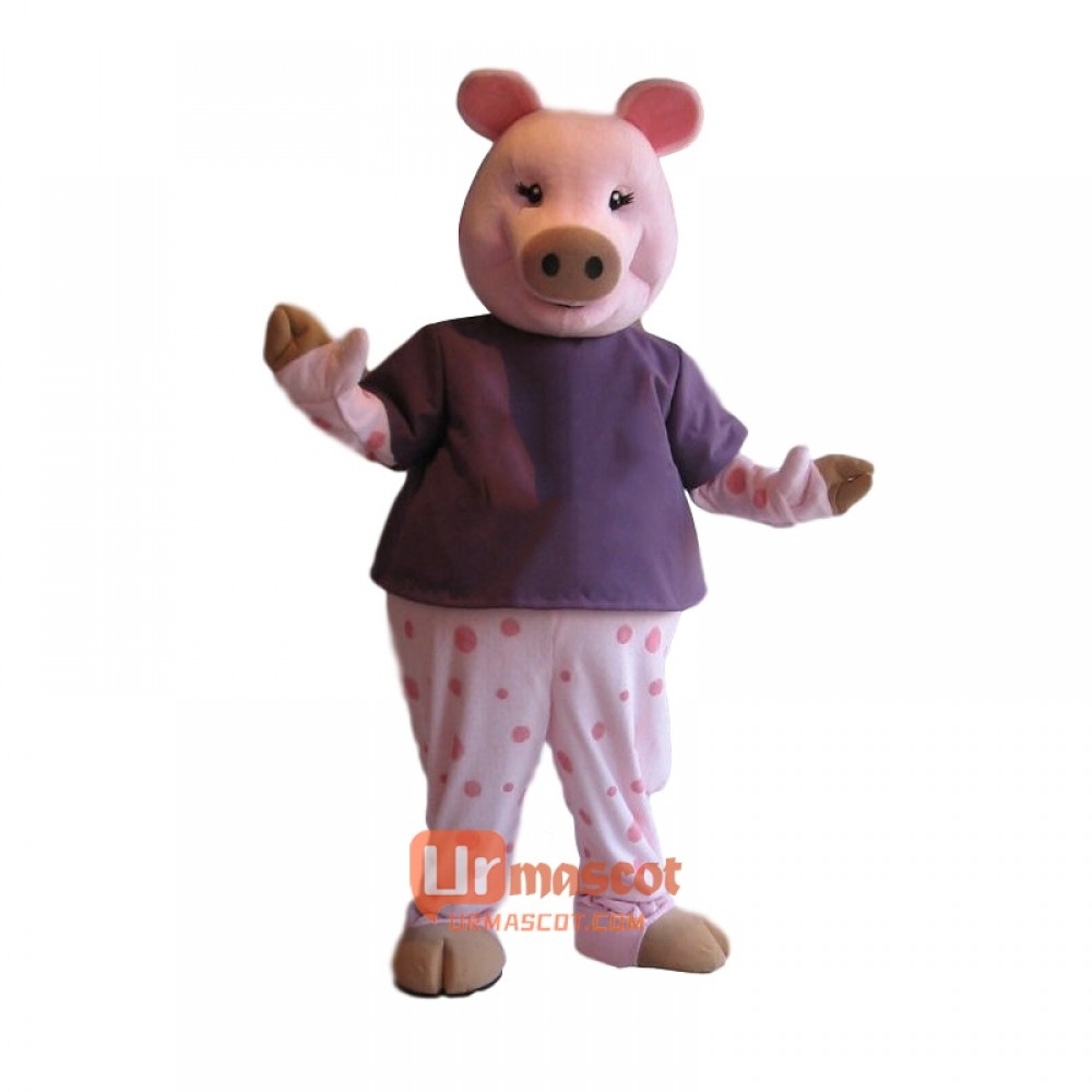 Cute Charming Pink Pig Custom Cartoon Mascot Costume