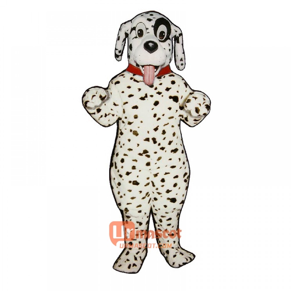 Cute Dalmatian With Collar Cartoon Costume Mascot