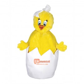 Cute Friendly Chick Cartoon Mascot Costume Plush with Mask