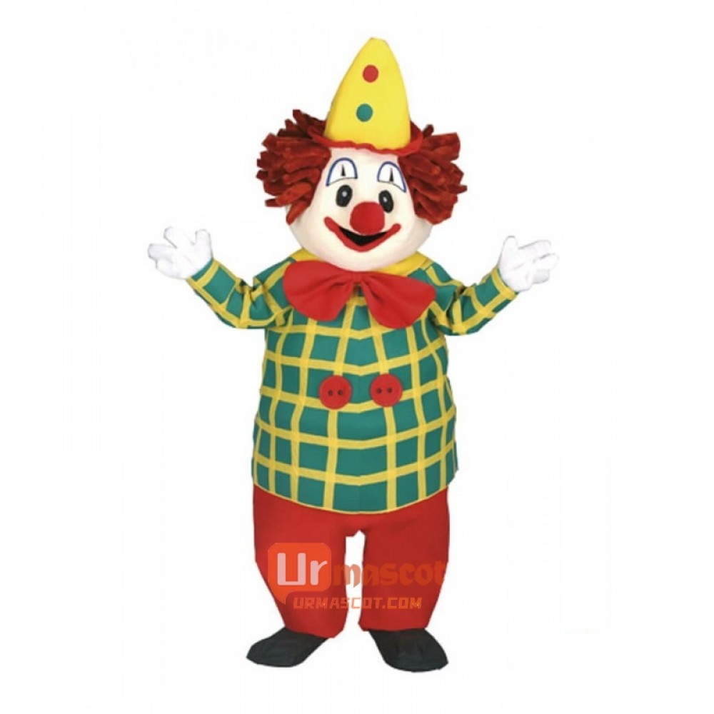 Cute Friendly Clown Cartoon Mascot Costume Plush with Mask