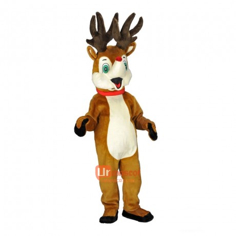 Cute Friendly Deer Cartoon Mascot Costume Plush with Mask