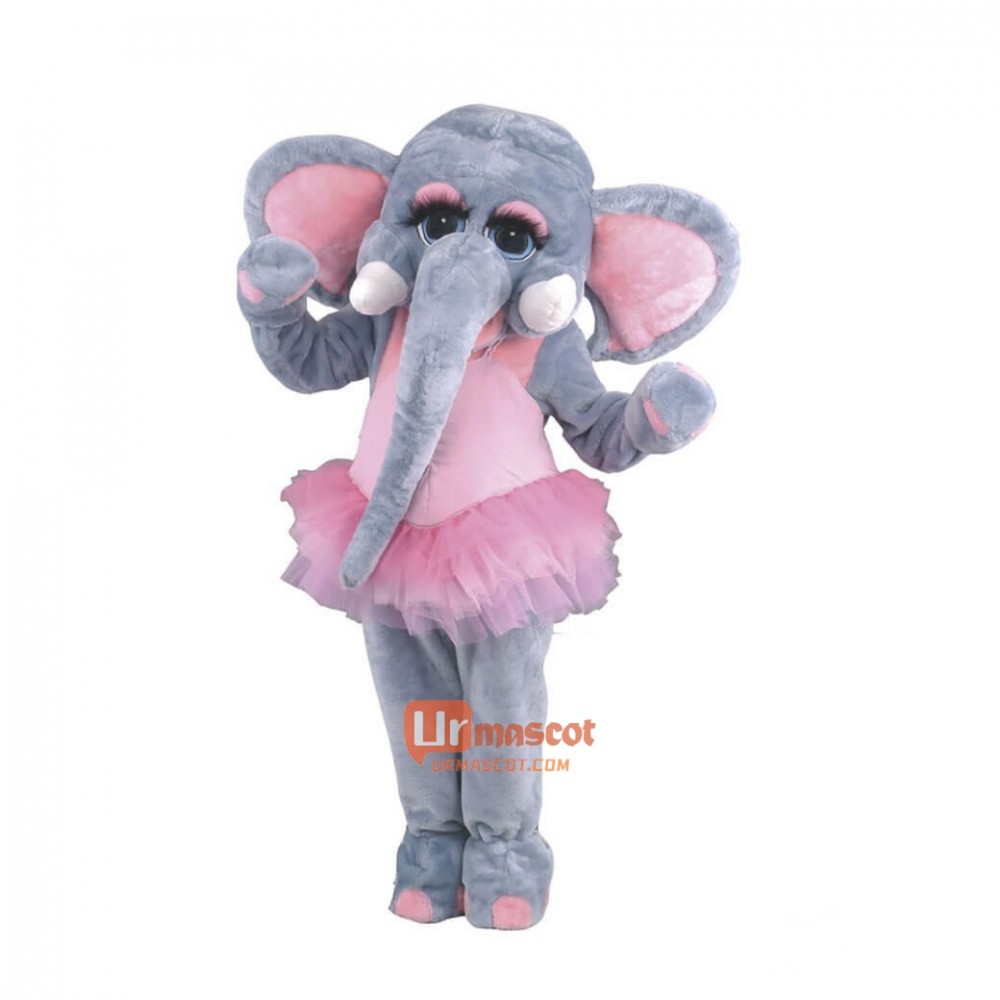 Cute Friendly Elephant Custom Cartoon Mascot Costume