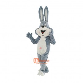 Cute Friendly Rabbit Cartoon Mascot Costume Plush with Mask