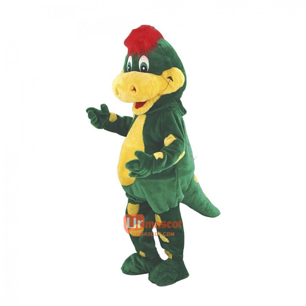 Cute Green Dragon Cartoon Mascot Costume Plush with Mask