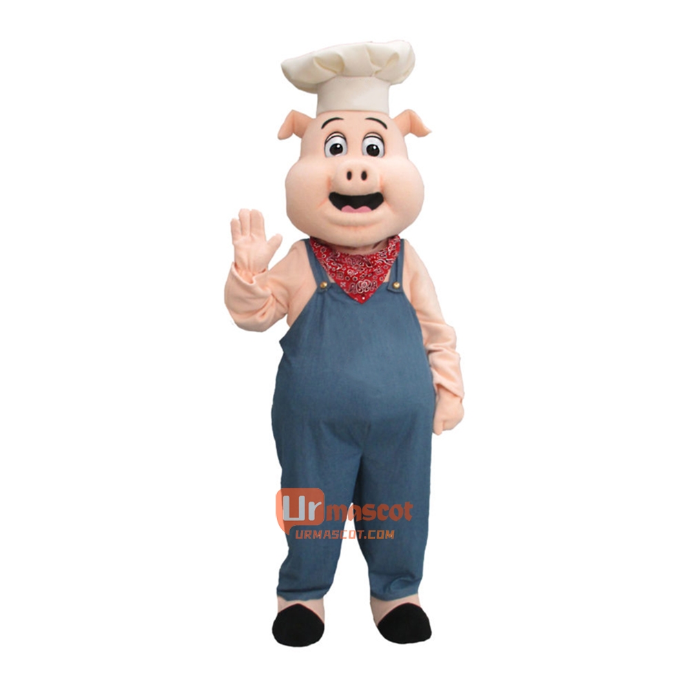 Cute Handsome Pig Cartoon Mascot Costume