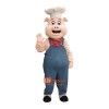 Cute Handsome Pig Cartoon Mascot Costume