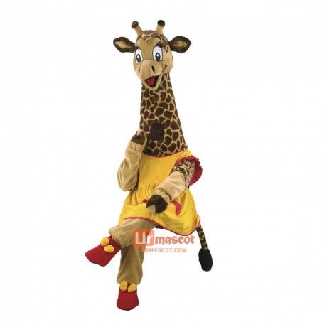 Cute Happy Giraffe Custom Cartoon Mascot Costume