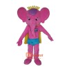 Cute Pink Elephant Mascot Cartoon Costume