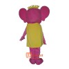 Cute Pink Elephant Mascot Cartoon Costume