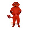 Cute Red Devil Cartoon Costume Mascot
