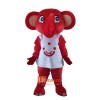 Cute Red Elephant Mascot Cartoon Costume