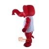 Cute Red Elephant Mascot Cartoon Costume